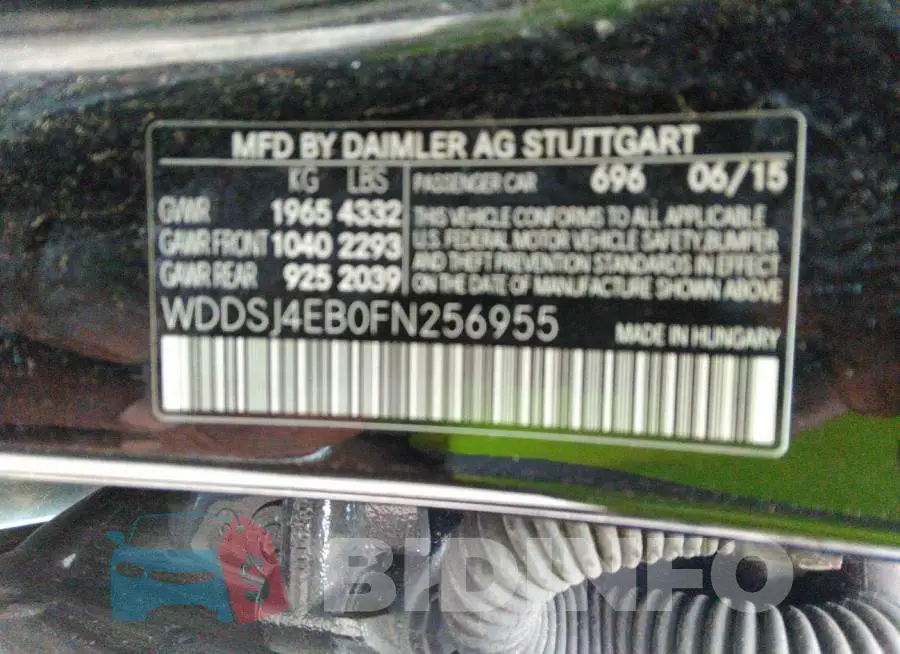 WDDSJ4EB0FN256955 Photo# 9
