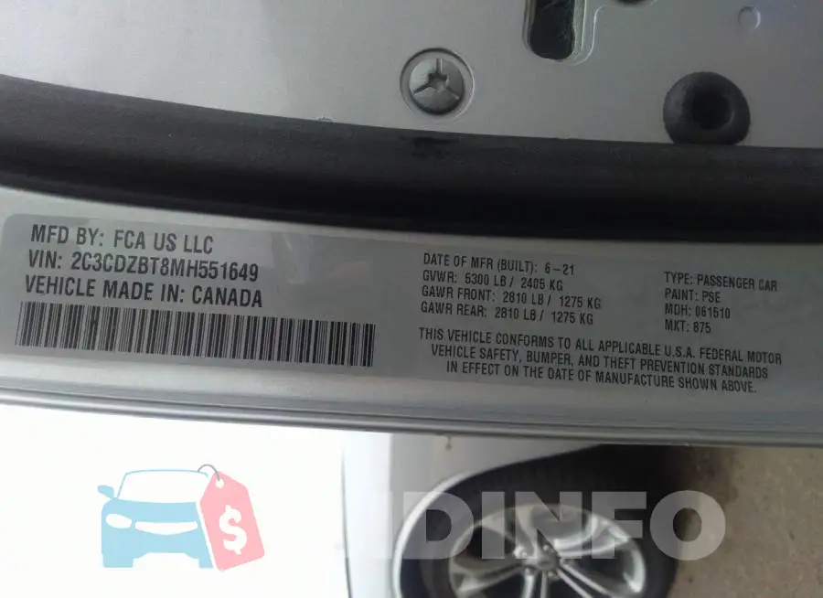 2C3CDZBT8MH551649 Photo# 9