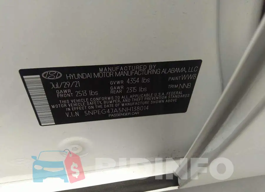 5NPEG4JA5NH138014 Photo# 9