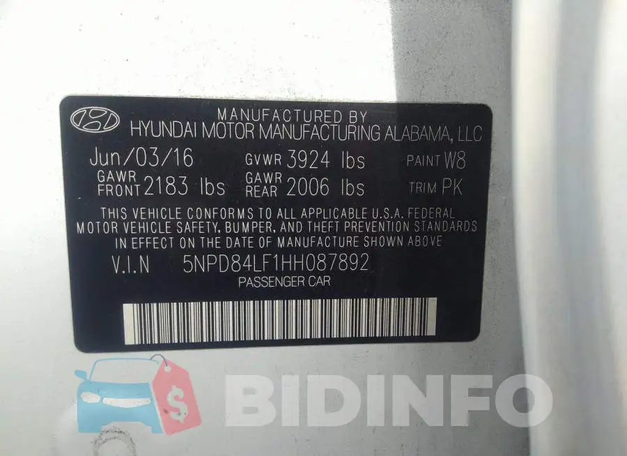 5NPD84LF1HH087892 Photo# 9