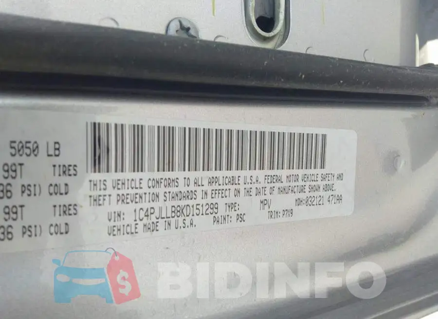1C4PJLLB8KD151299 Photo# 9