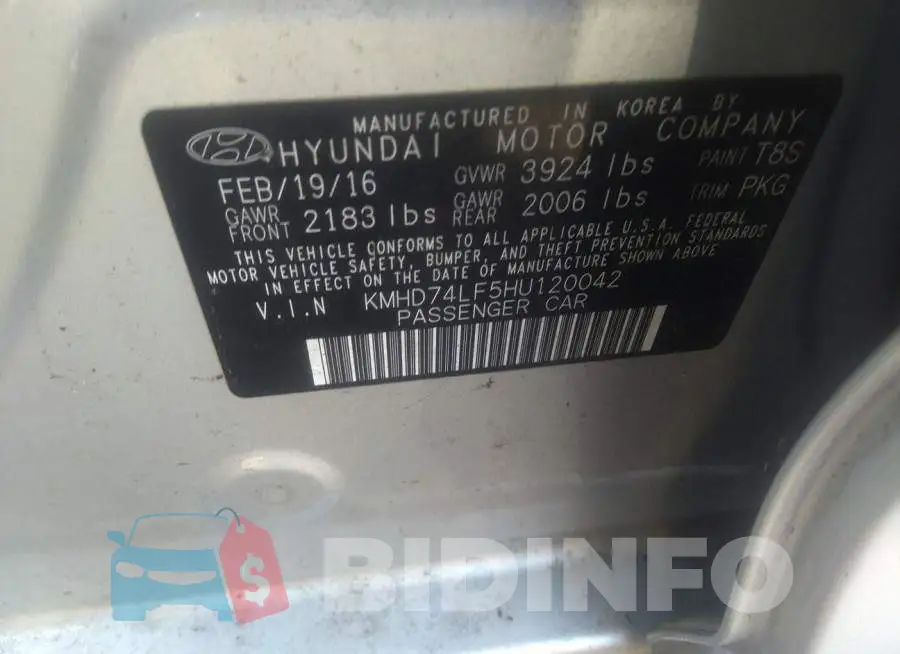 KMHD74LF5HU120042 Photo# 9