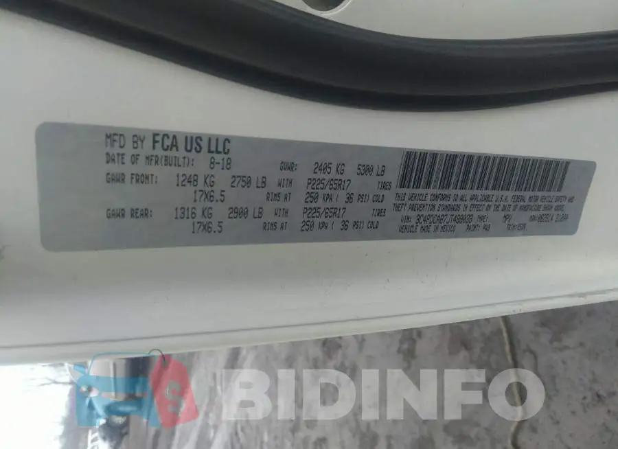 3C4PDCAB7JT499033 Photo# 9
