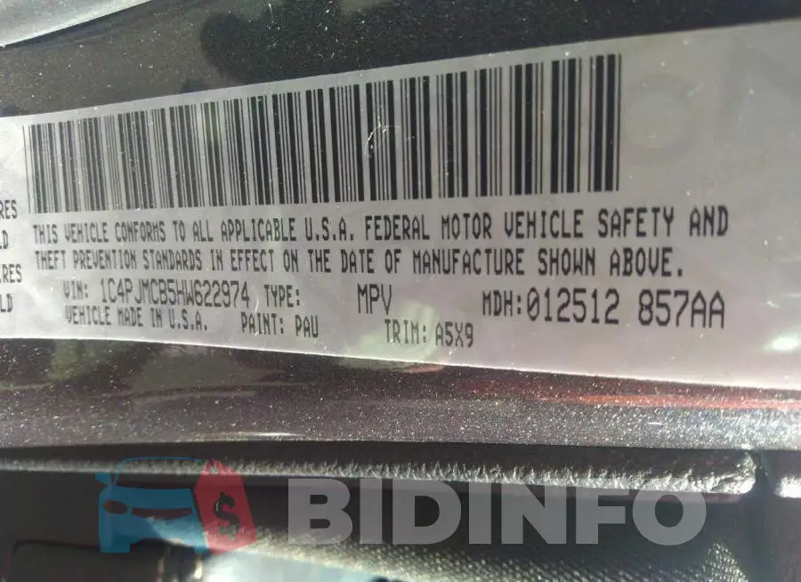 1C4PJMCB5HW622974 Photo# 9