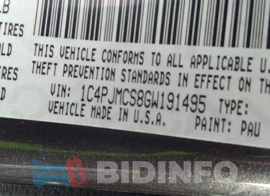 1C4PJMCS8GW191495 Photo# 9