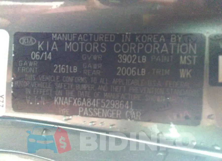 KNAFX6A84F5298641 Photo# 9