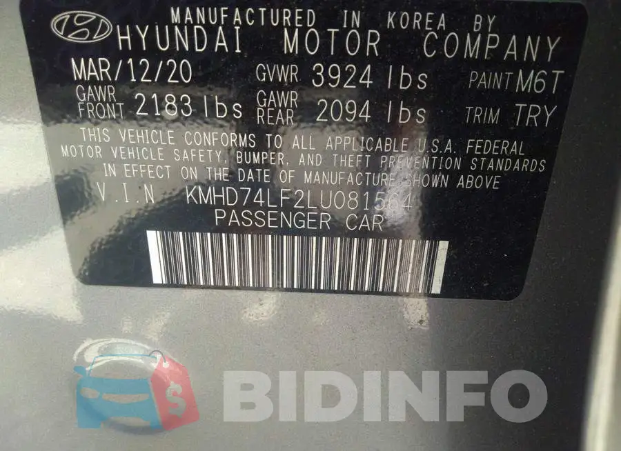 KMHD74LF2LU081564 Photo# 9