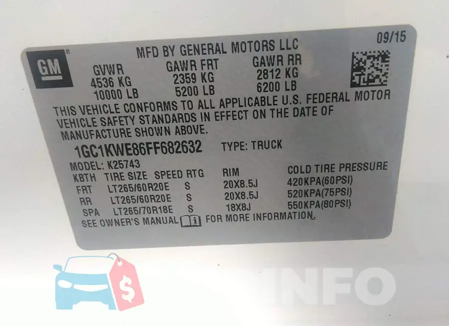 1GC1KWE86FF682632 Photo# 9