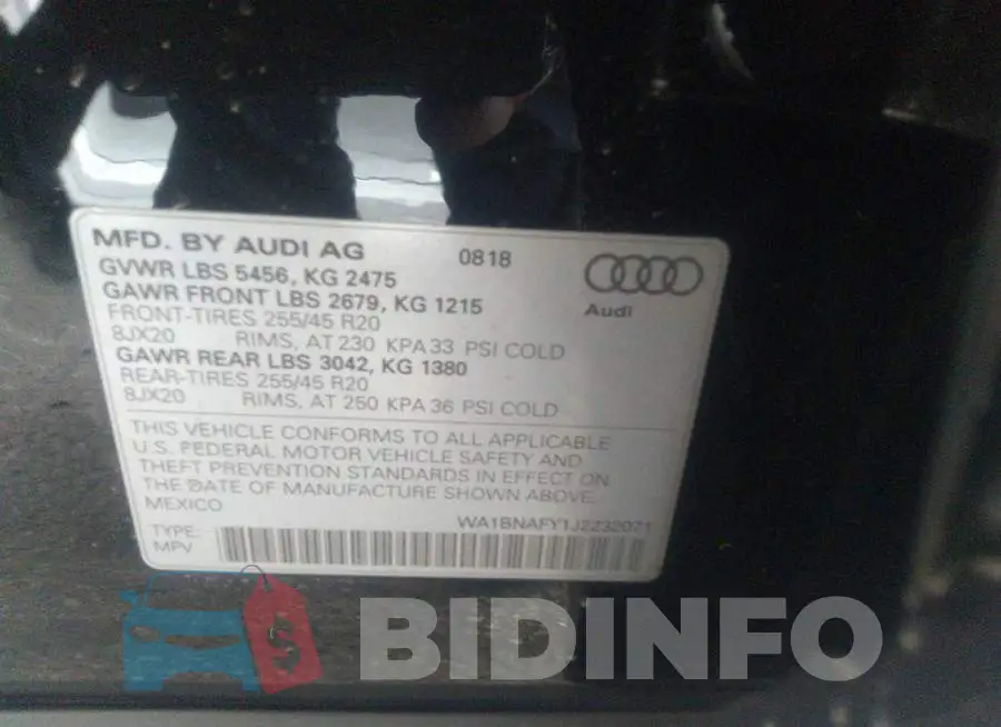 WA1BNAFY1J2232071 Photo# 9