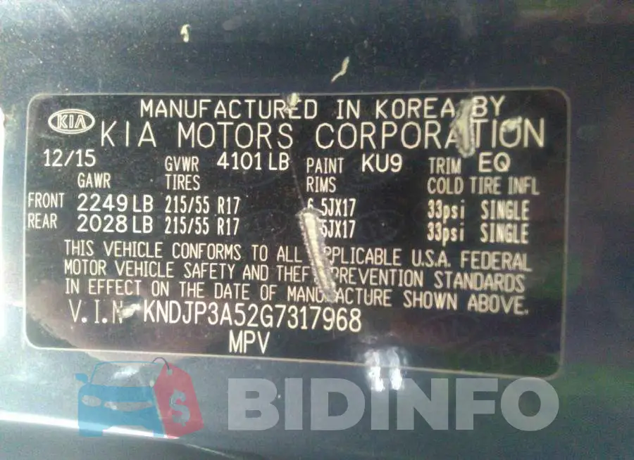 KNDJP3A52G7317968 Photo# 9