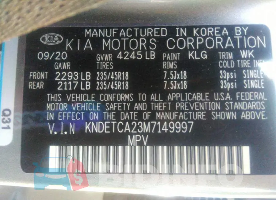 KNDETCA23M7149997 Photo# 9