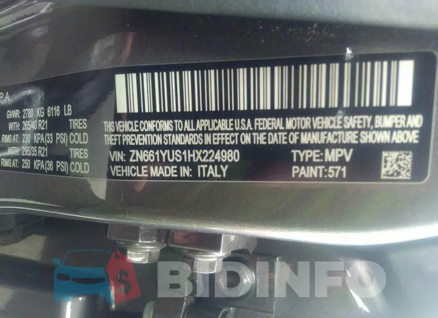 ZN661YUS1HX224980 Photo# 9