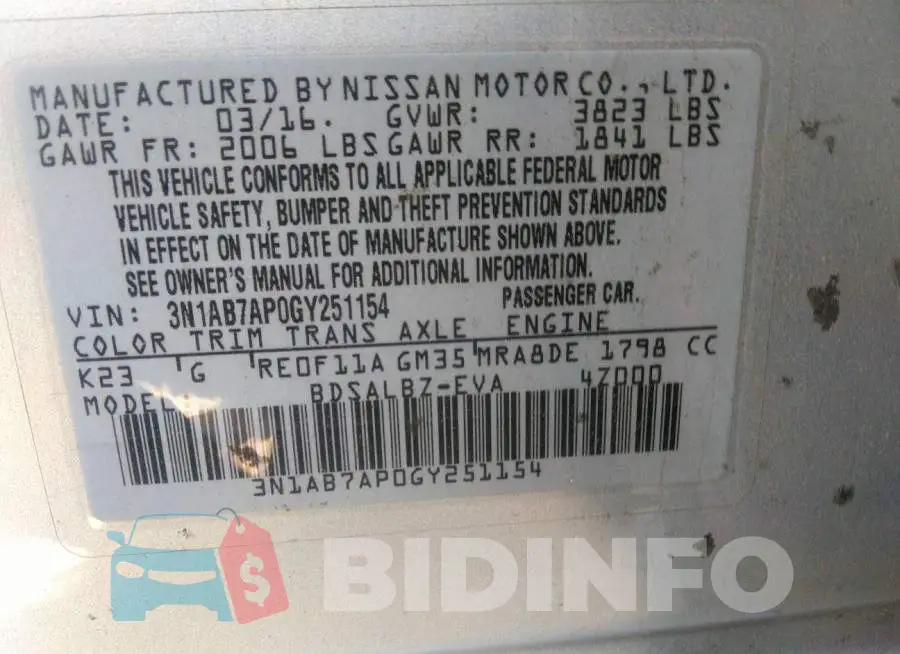 3N1AB7AP0GY251154 Photo# 9