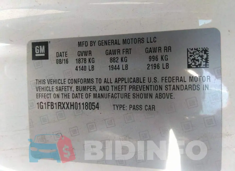 1G1FB1RXXH0118054 Photo# 9