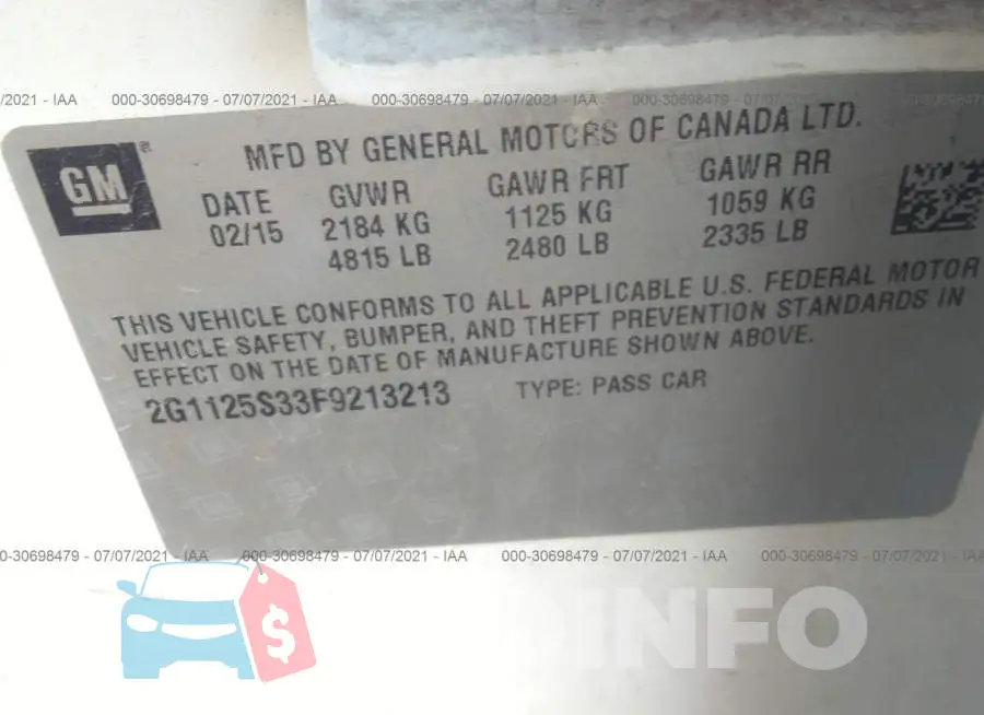 2G1125S33F9213213 Photo# 9