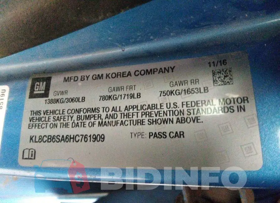 KL8CB6SA6HC761909 Photo# 9