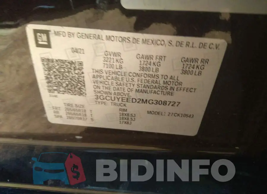3GCUYEED2MG308727 Photo# 9