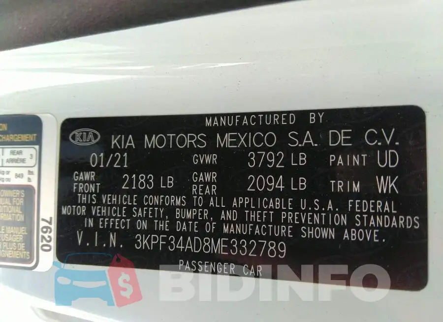 3KPF34AD8ME332789 Photo# 9