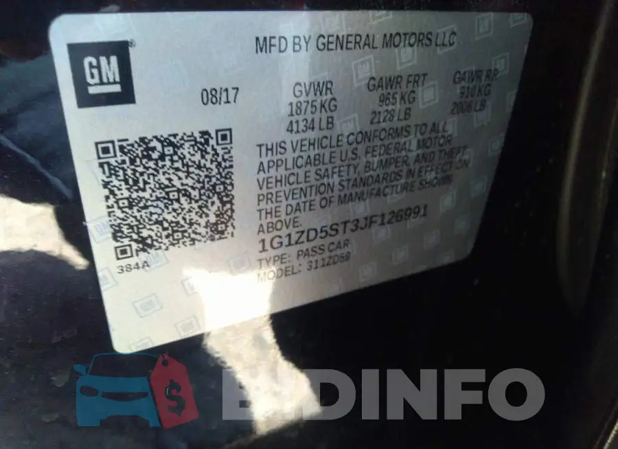 1G1ZD5ST3JF126991 Photo# 9