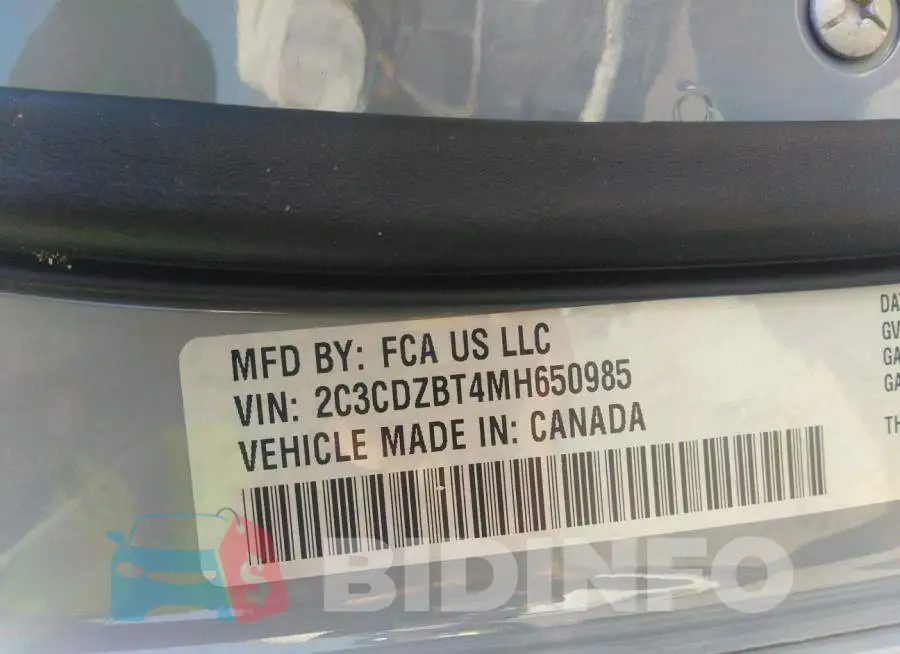 2C3CDZBT4MH650985 Photo# 9