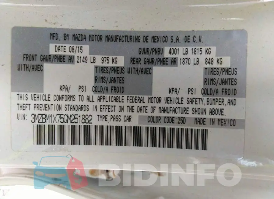 3MZBM1X75GM251882 Photo# 9
