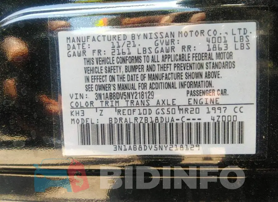 3N1AB8DV5NY218129 Photo# 9