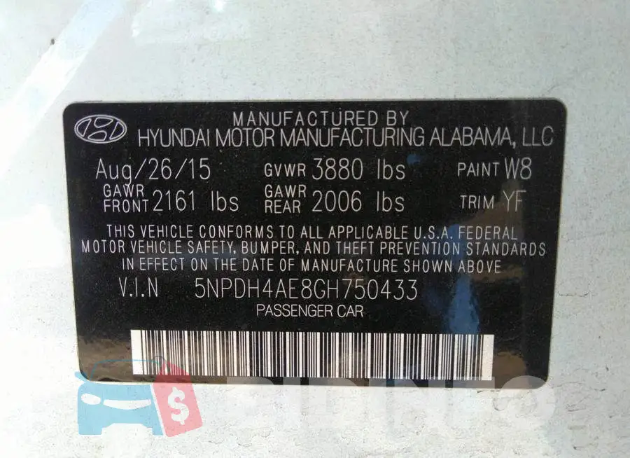 5NPDH4AE8GH750433 Photo# 9