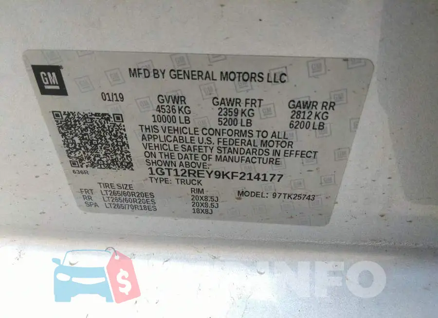 1GT12REY9KF214177 Photo# 9
