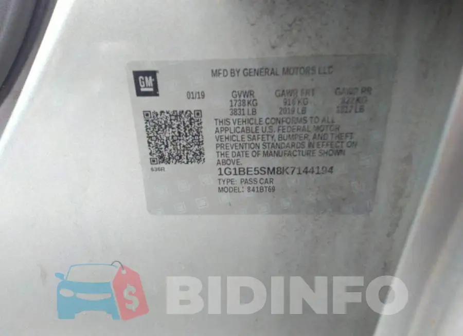 1G1BE5SM8K7144194 Photo# 9