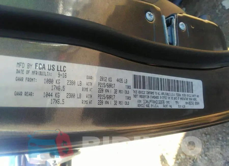 1C4NJPFAXHD132876 Photo# 9