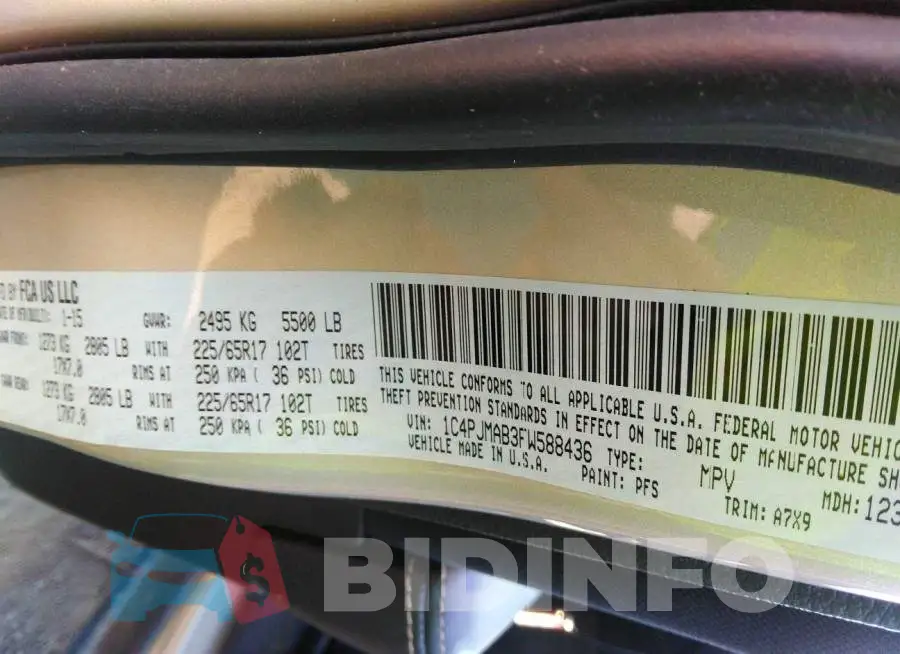 1C4PJMAB3FW588436 Photo# 9