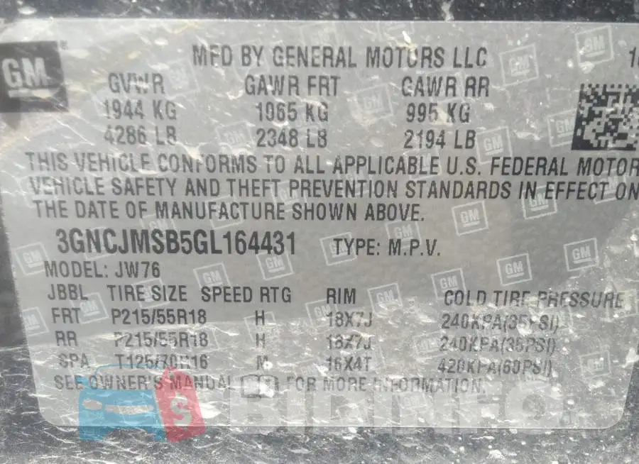 3GNCJMSB5GL164431 Photo# 9