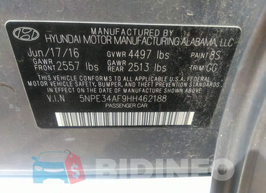 5NPE34AF9HH462188 Photo# 9