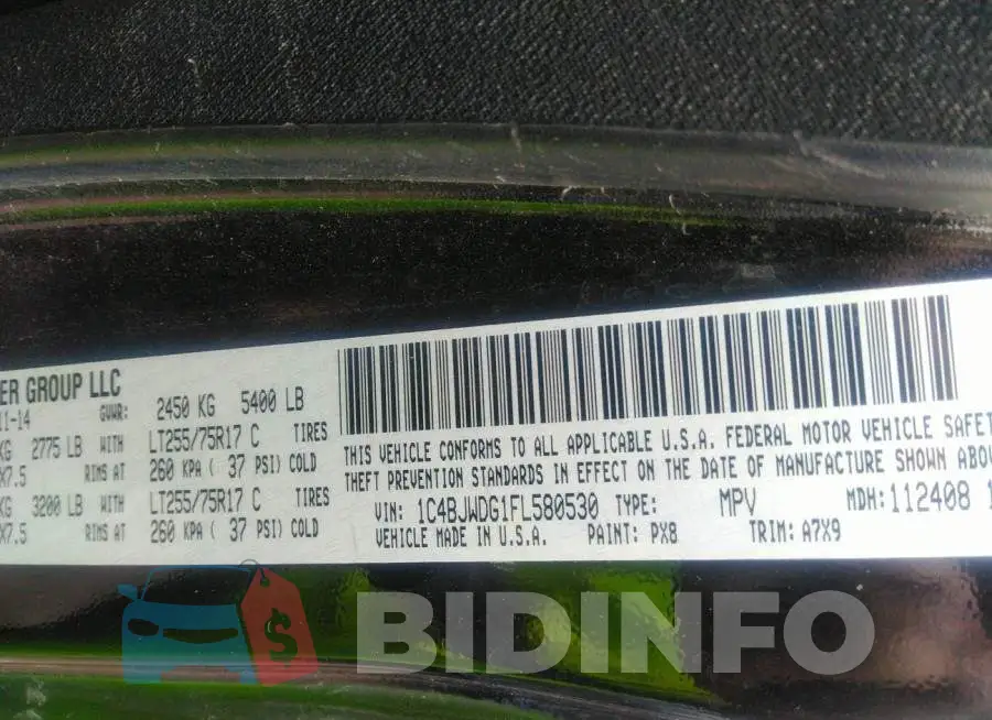 1C4BJWDG1FL580530 Photo# 9