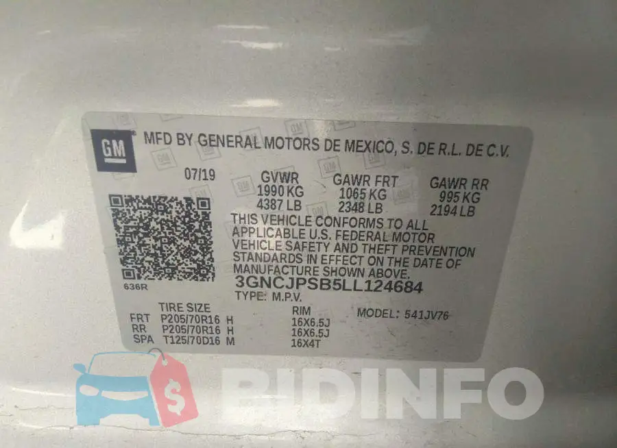 3GNCJPSB5LL124684 Photo# 9