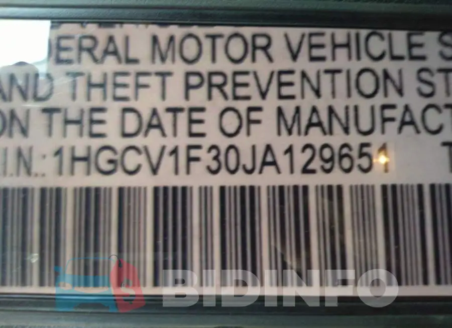 1HGCV1F30JA129651 Photo# 9