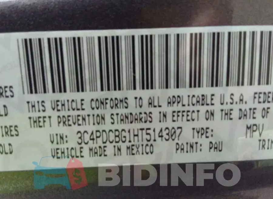 3C4PDCBG1HT514307 Photo# 9