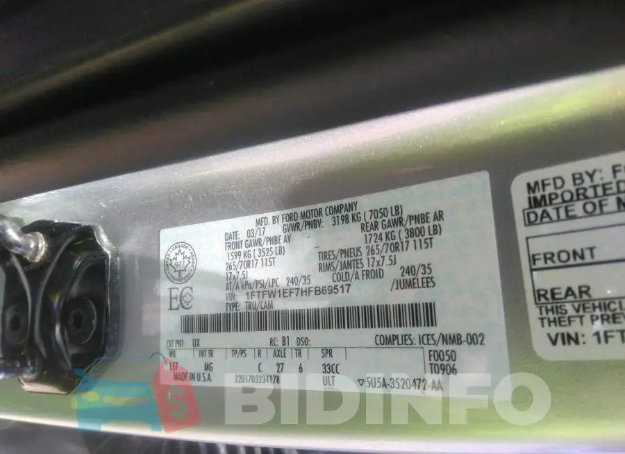 1FTFW1EF7HFB69517 Photo# 9