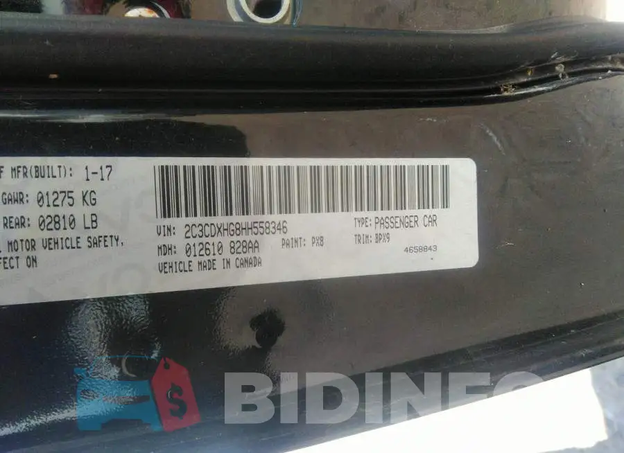 2C3CDXHG8HH558346 Photo# 9
