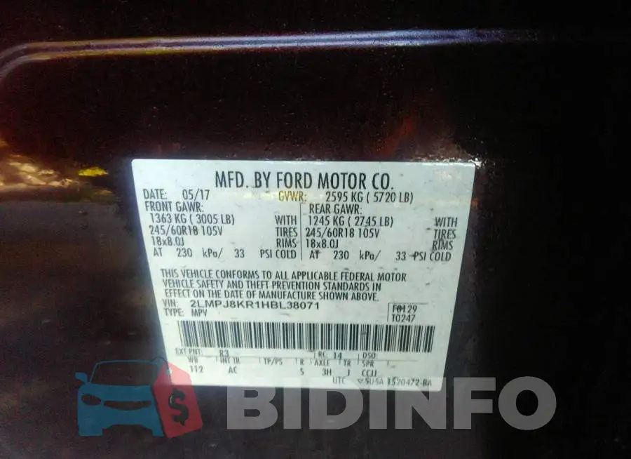 2LMPJ8KR1HBL38071 Photo# 9