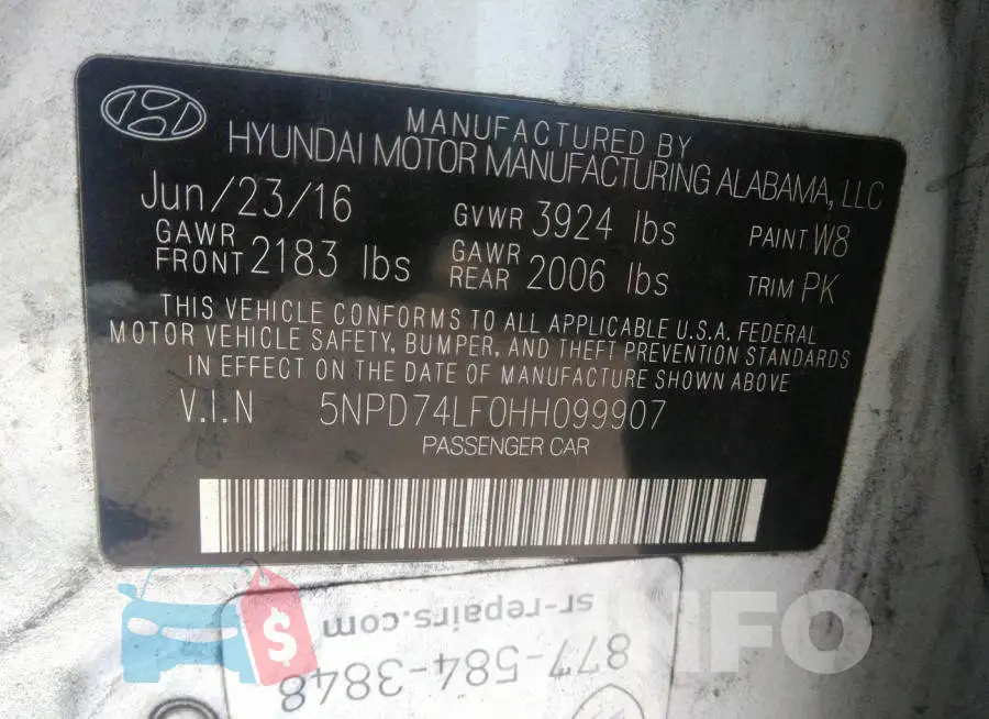5NPD74LF0HH099907 Photo# 9
