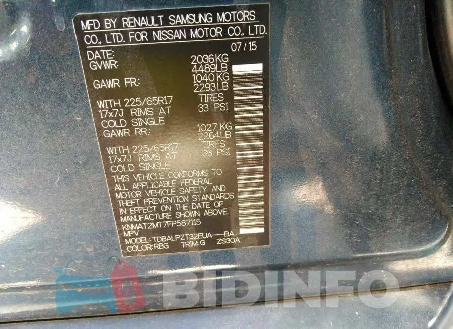 KNMAT2MT7FP587115 Photo# 9