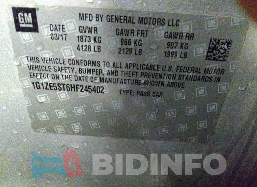1G1ZE5ST6HF245402 Photo# 9