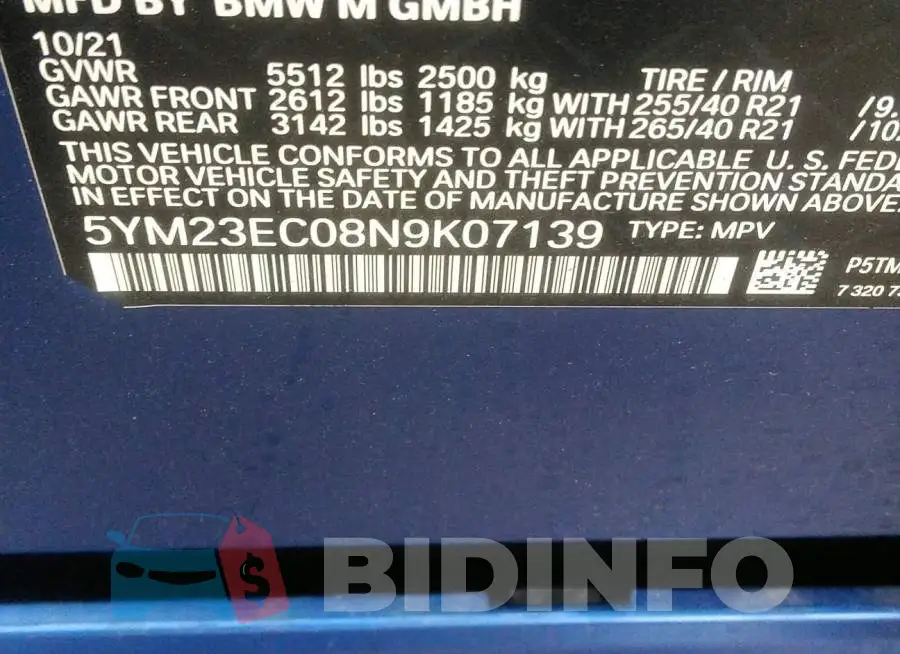 5YM23EC08N9K07139 Photo# 9