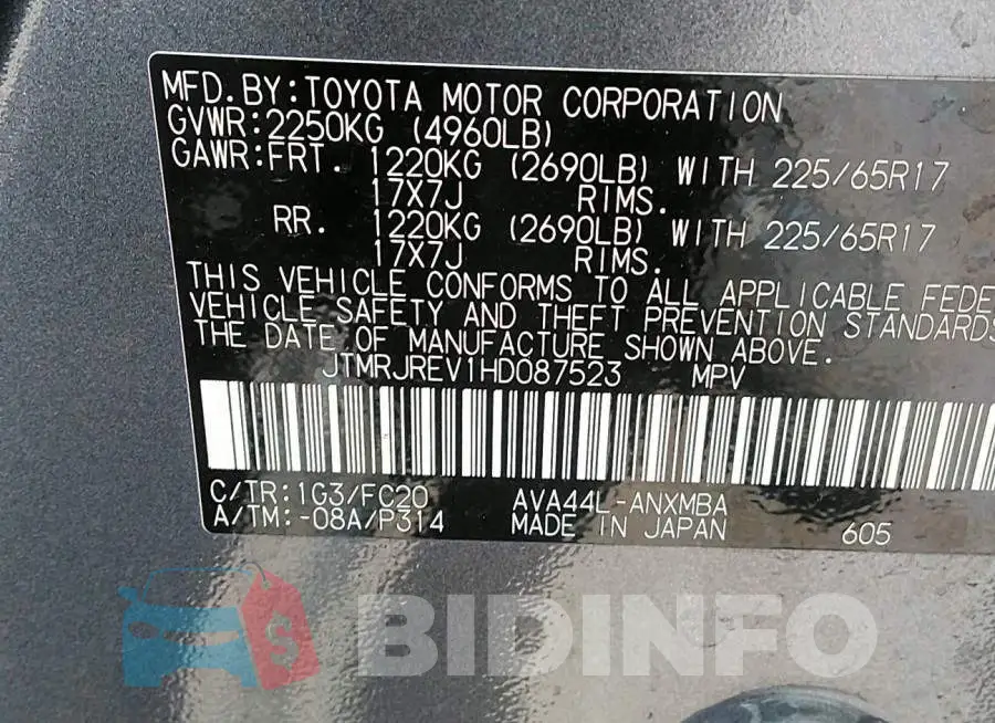 JTMRJREV1HD087523 Photo# 9
