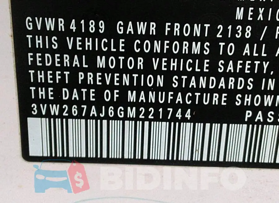 3VW267AJ6GM221744 Photo# 9