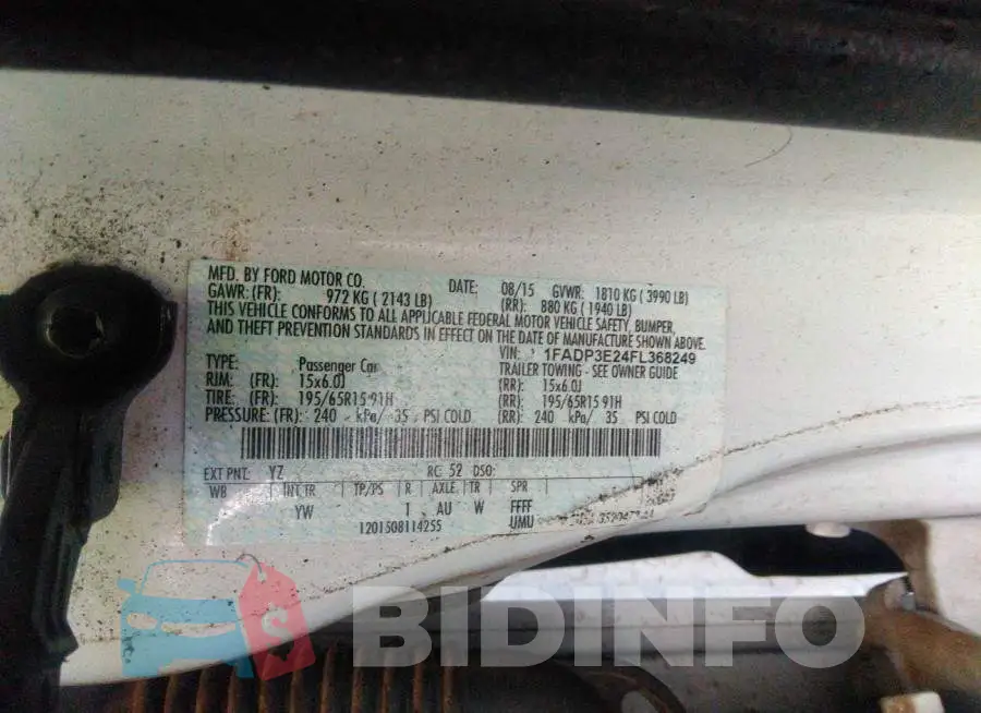 1FADP3E24FL368249 Photo# 9