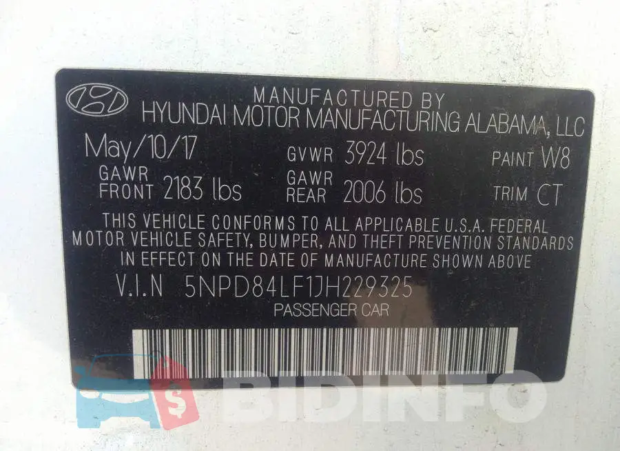 5NPD84LF1JH229325 Photo# 9