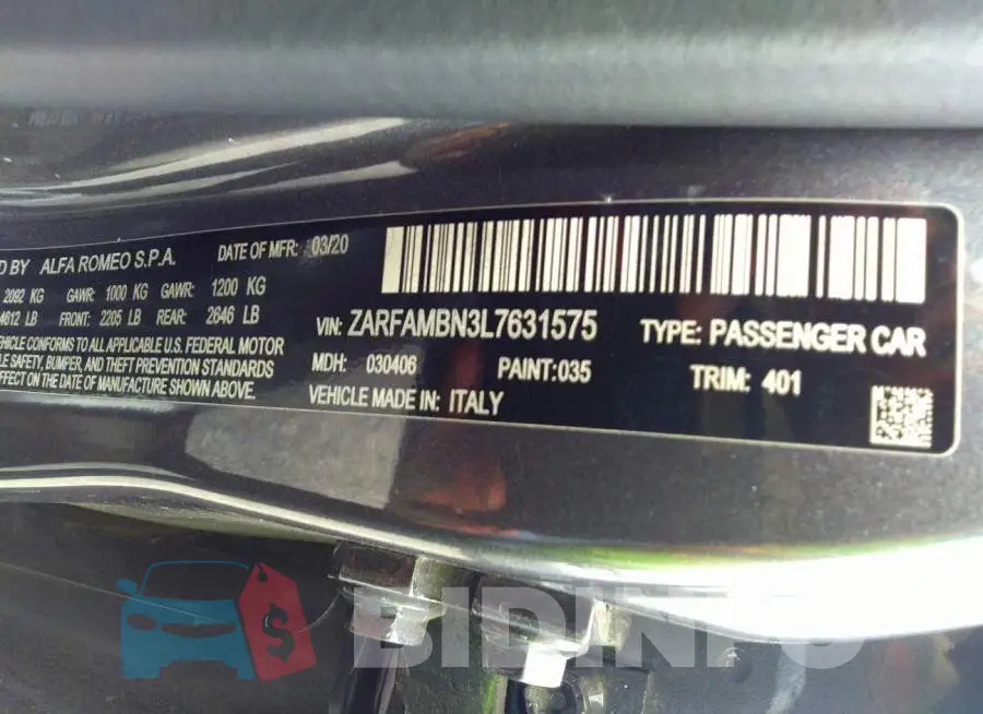 ZARFAMBN3L7631575 Photo# 9