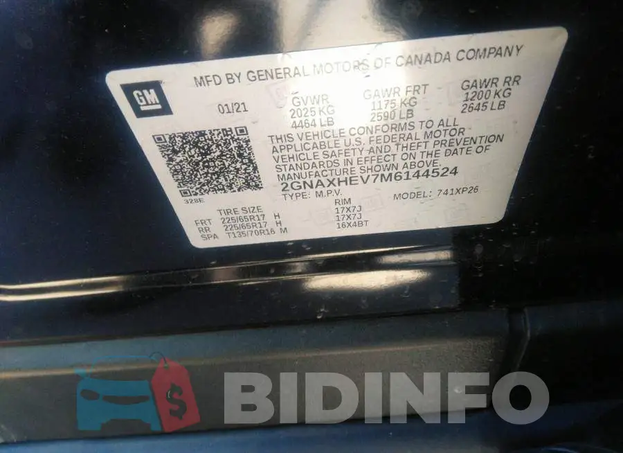 2GNAXHEV7M6144524 Photo# 9